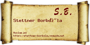 Stettner Borbála névjegykártya